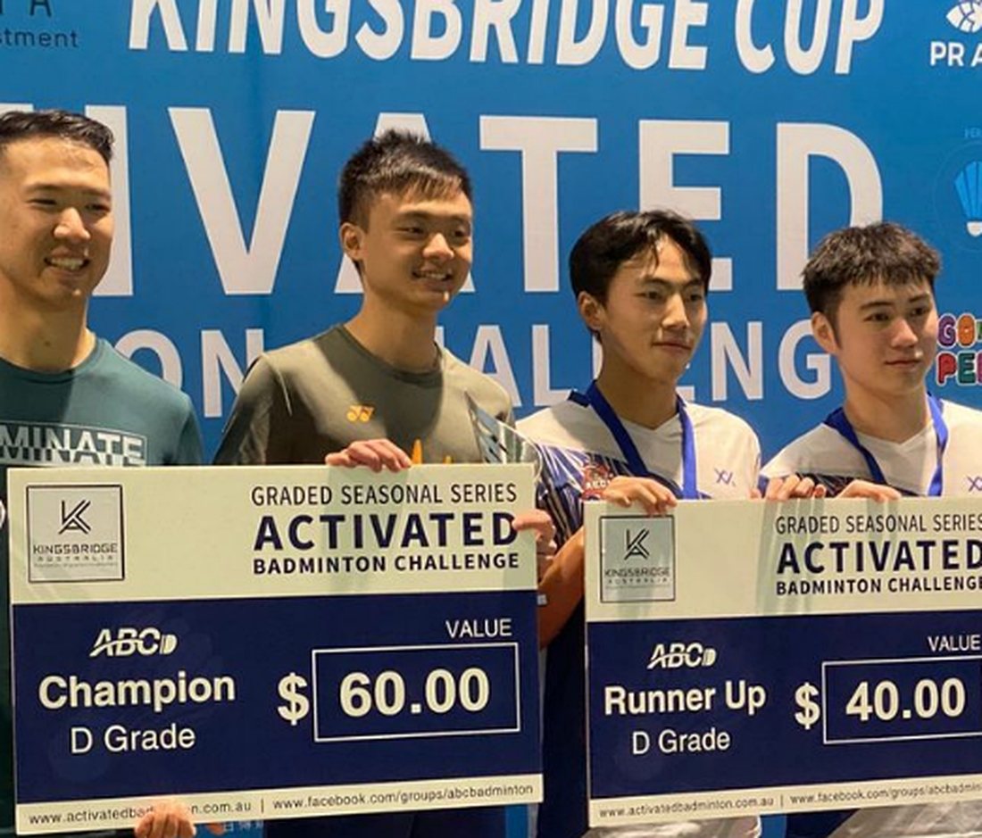 Kai and Max on the podium at the Knockout Tournament